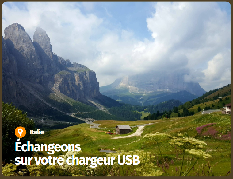 Échangeons sur votre chargeur USB