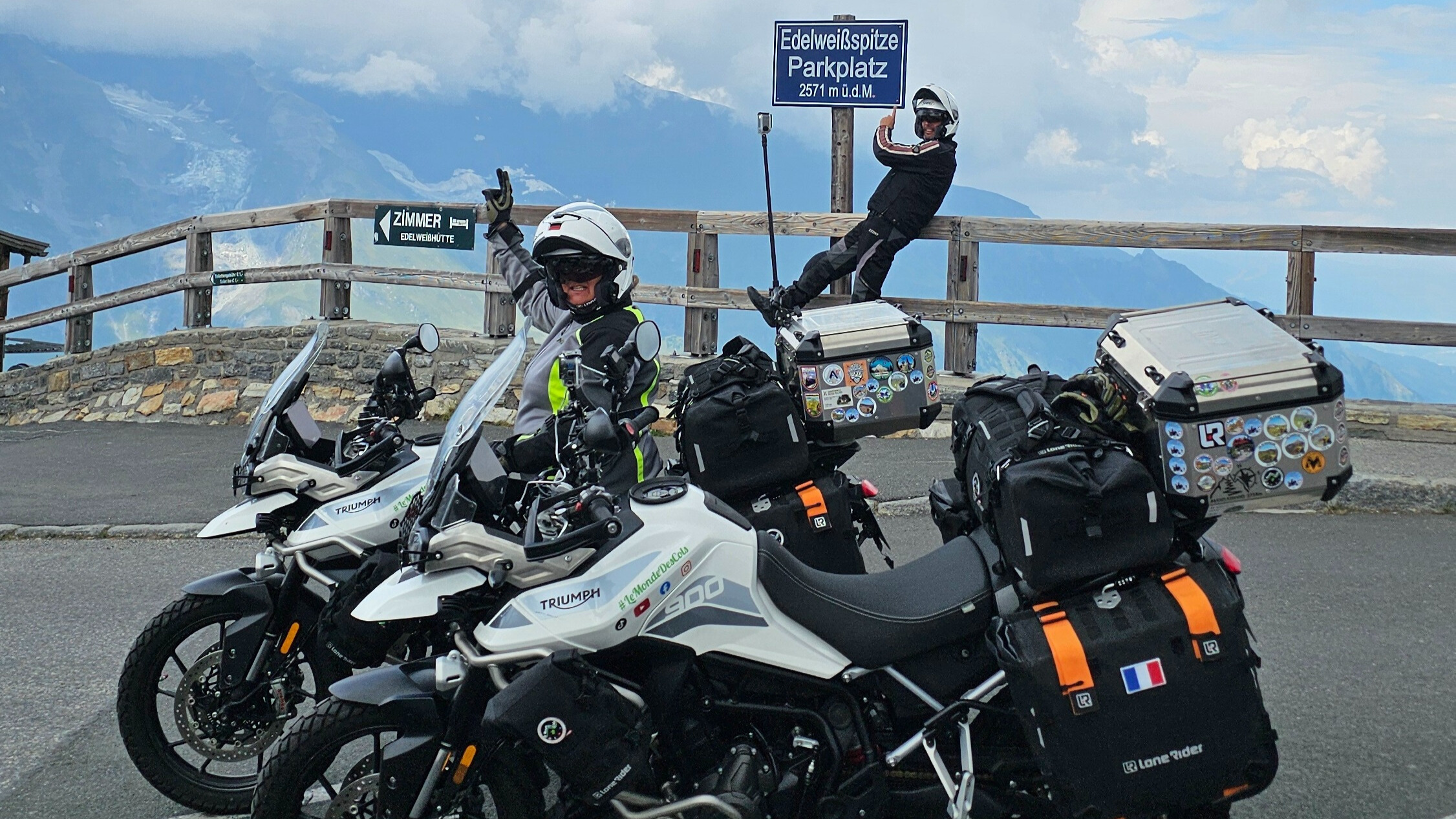 Vue depuis l’Edelweissspitze Parkplatz, point culminant de la route alpine du Grossglockner, à 2 571 m d’altitude